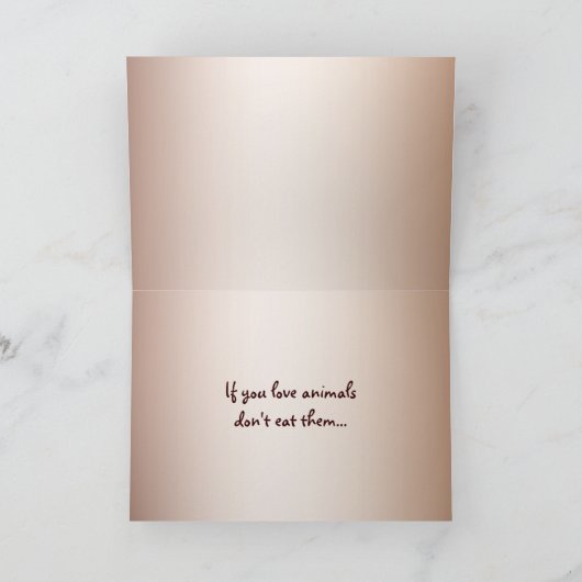 Wilde Turkse vegetariër Feestdagen Kaart (Binnen)