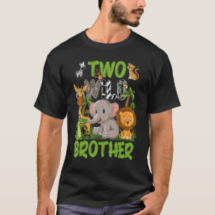 Wilde Twee Broer Zoo Verjaardag Safari Jungle Dier T-shirt
