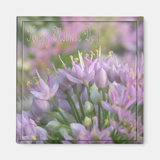 Wilde uien / Happy Moederdag Magneet (Voorkant)