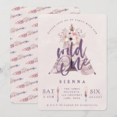 Wilde uitnodiging voor een tienjarig feest (Voorkant / Achterkant)