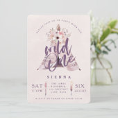 Wilde uitnodiging voor een tienjarig feest (Staand voorkant)