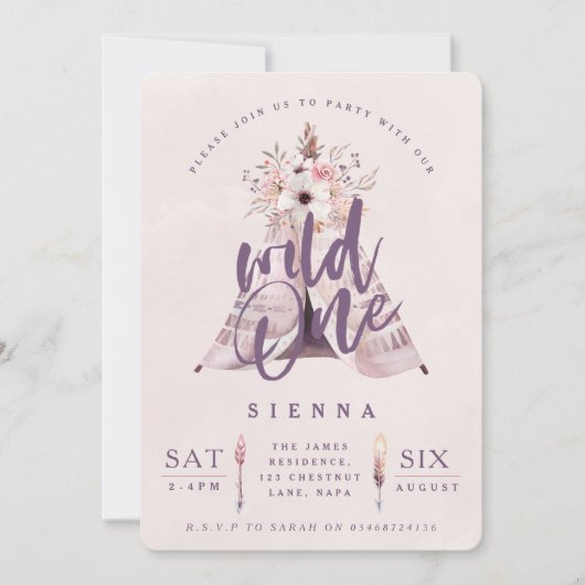 Wilde uitnodiging voor een tienjarig feest (Voorkant)