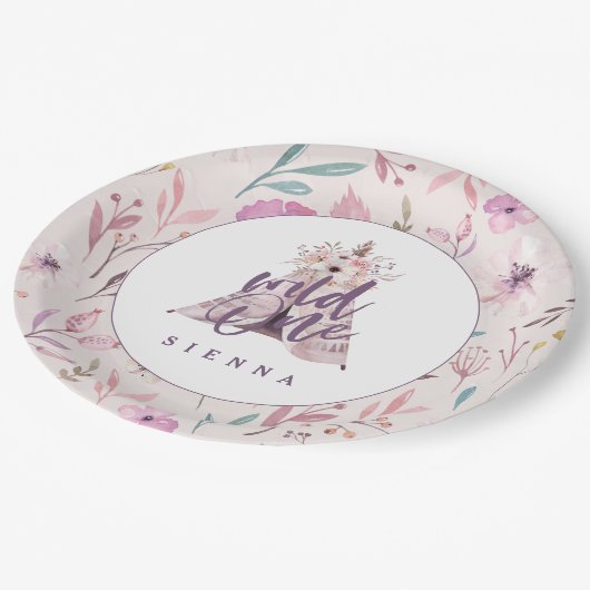 Wilde uitnodiging voor een tienjarig feest papieren bordje (Gekanteld)