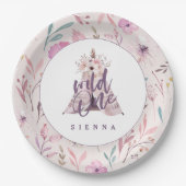 Wilde uitnodiging voor een tienjarig feest papieren bordje (Voorkant)