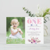 wilde uitnodigingen , de grote , eerste verjaardag (Staand voorkant)