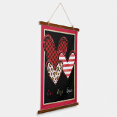 Wilde valentijn  hangend wandkleed (Gebogen)