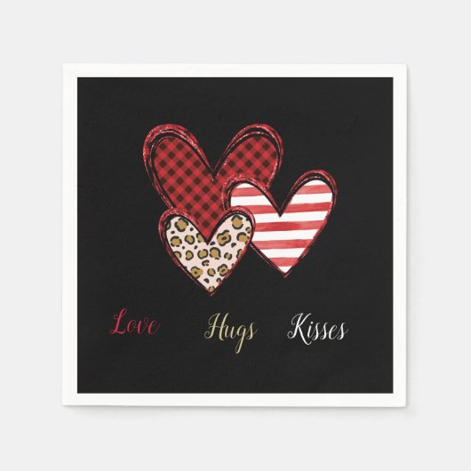 Wilde valentine servetten (Voorkant)