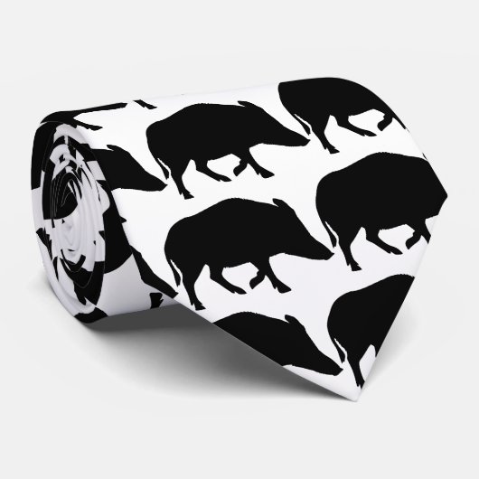 Wilde varkens - zwijnen stropdas (Opgerold)