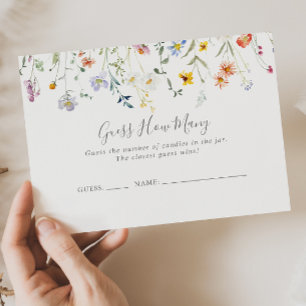 Wilde veelkleurige bloemen raden hoeveel wild Kaar Visitekaartje