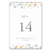 Wilde veelkleurige bloemenbruiloft kaart (Achterkant)