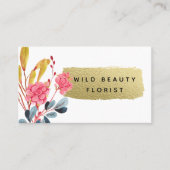 Wilde ventilator en goudpenseel visitekaartje (Voorkant)