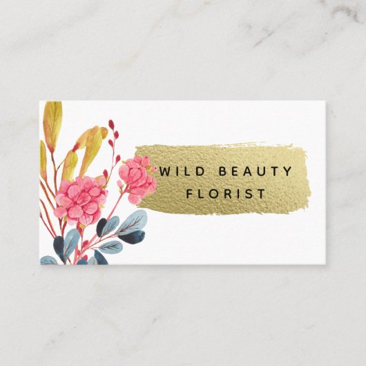 Wilde ventilator en goudpenseel visitekaartje (Voorkant)