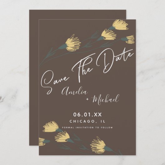 Wilde ventilator met de hand getekende botanische  (Voorkant / Achterkant)