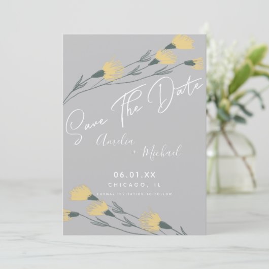 Wilde ventilator met de hand getekende botanische  (Staand voorkant)