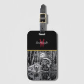 Wilde verbinding: Wolf en Meisje Bagagelabel (Voorkant (verticaal))