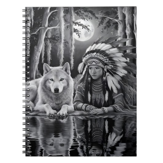 Wilde verbinding: Wolf en Meisje Notitieboek (Voorkant)