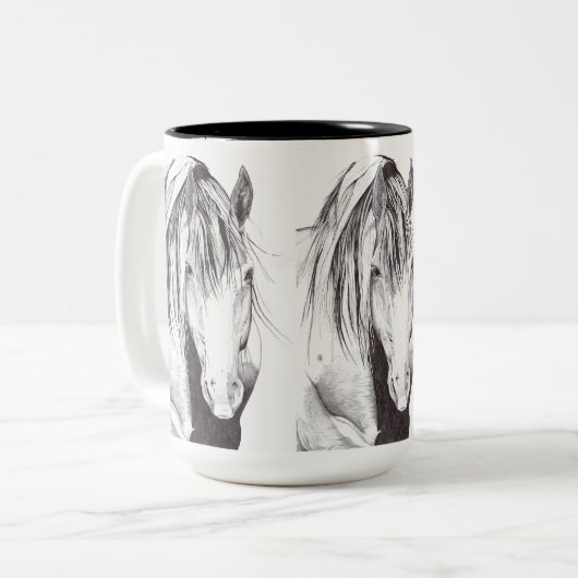 Wilde verf tweekleurige koffiemok (Voorkant links)