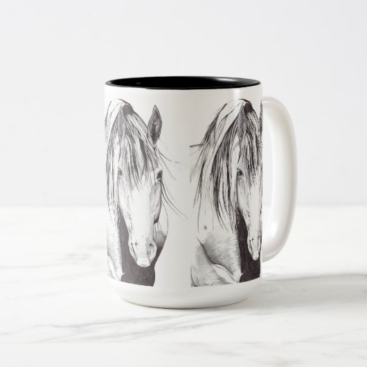 Wilde verf tweekleurige koffiemok (Voorkant rechts)