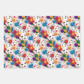 Wilde verfspatten inpakpapier vel (Voorkant 3)