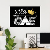 Wilde Verjaardag Achtergrond Poster (Thuiskantoor)