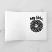 Wilde Verjaardag, Beslagen Zilver op Zwarte Kaart (Binnen)