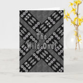 Wilde Verjaardag, Beslagen Zilver op Zwarte Kaart (Gele Bloem)