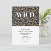 Wilde verjaardagsfeest kaart (Staand voorkant)