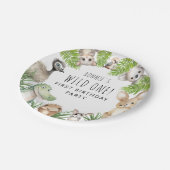 Wilde! Verjaardagsfeestje voor Aussie Animal Papieren Bordje (Gekanteld)