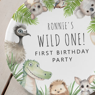 Wilde! Verjaardagsfeestje voor Aussie Animal Papieren Bordje