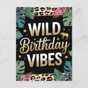 Wilde verjaardagsstemming Grafisch: Jungle Thema Briefkaart