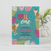 Wilde verjaardagsuitnodiging voor baby | Wilde fee Kaart (Staand voorkant)
