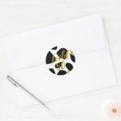 Wilde vijftigjarige goudpatroontroop Sticker (Envelop)