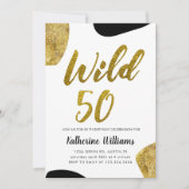 Wilde vijftigtal Gold Pattern Party Invitation (Voorkant)