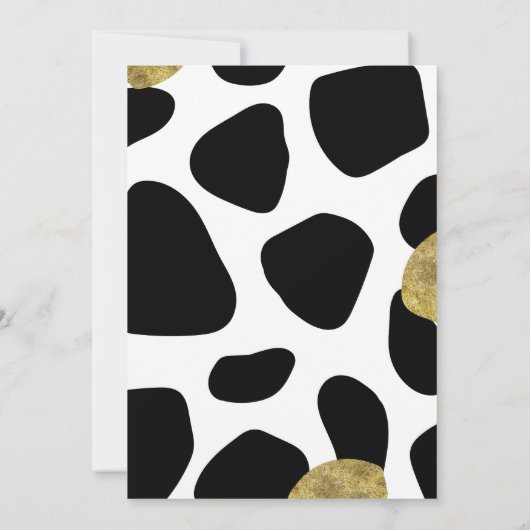 Wilde vijftigtal Gold Pattern Party Invitation (Achterkant)