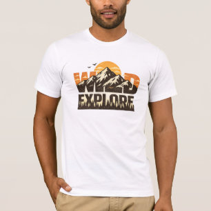 Wilde Vintage Bergavontuur Outdoor Exploratie T-shirt