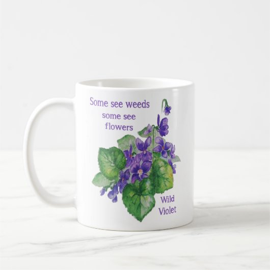 Wilde Violet Flower Sommigen zien Wezenofferte Koffiemok (Links)