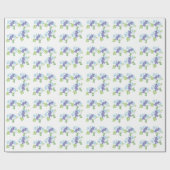 Wilde Violet Flowers Wrapping Paper Cadeaupapier (Vlak)