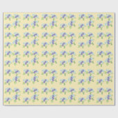 Wilde Violet Flowers Wrapping Paper Cadeaupapier (Vlak)