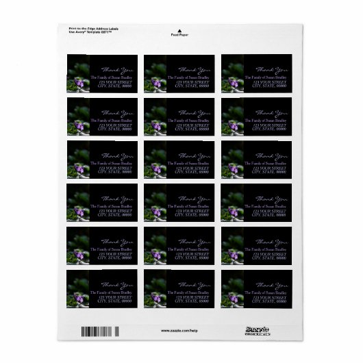 Wilde Violets Familie Dank je wel het label (Full Sheet)