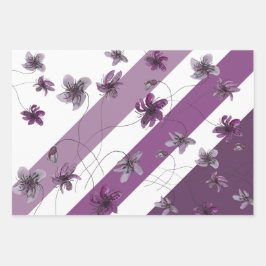 Wilde Violets Waterverf Handgeschilderd Inpakpapier Vel