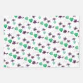 Wilde Violets Waterverf Handgeschilderd Inpakpapier Vel (Voorkant 2)