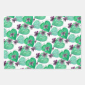 Wilde Violets Waterverf Handgeschilderd Inpakpapier Vel (Voorkant)