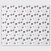 Wilde Violets Waterverf Handgeschilderd monogramme Cadeaupapier (Vlak)