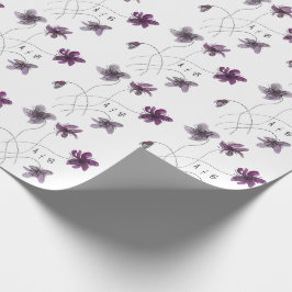 Wilde Violets Waterverf Handgeschilderd monogramme Cadeaupapier