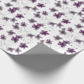 Wilde Violets Waterverf Handgeschilderd monogramme Cadeaupapier (Hoek)