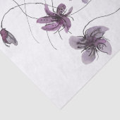 Wilde Violets Waterverf Handgeschilderd monogramme Tissuepapier (Detail)