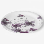 Wilde Violets Waterverf Handgeschilderd Papieren Bordje (Gekanteld)