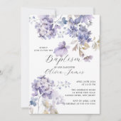 Wilde viooltjes doop kaart (Voorkant)