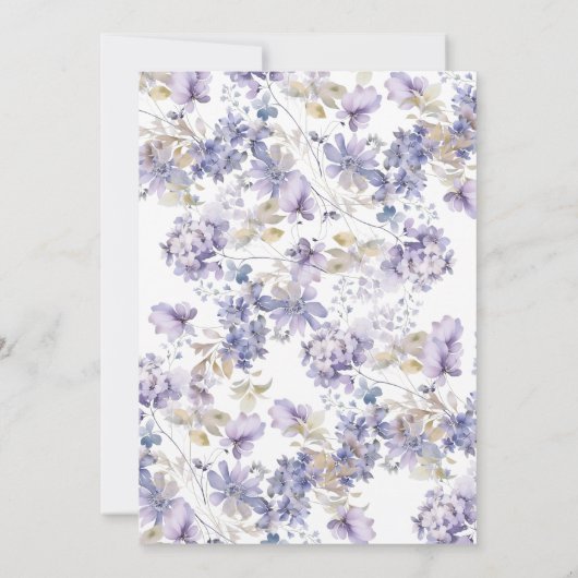 Wilde viooltjes doop kaart (Achterkant)