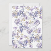 Wilde Viooltjes Eerste Heilige Communie Kaart (Achterkant)